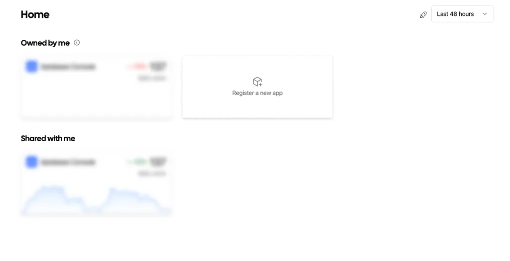 Screenshot showing the new visual indicators for owned vs shared apps